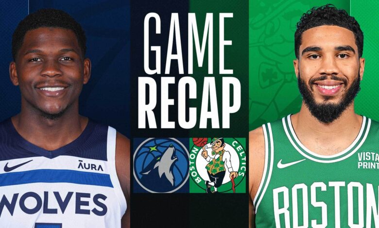 timberwolves vs boston celtics match player stats